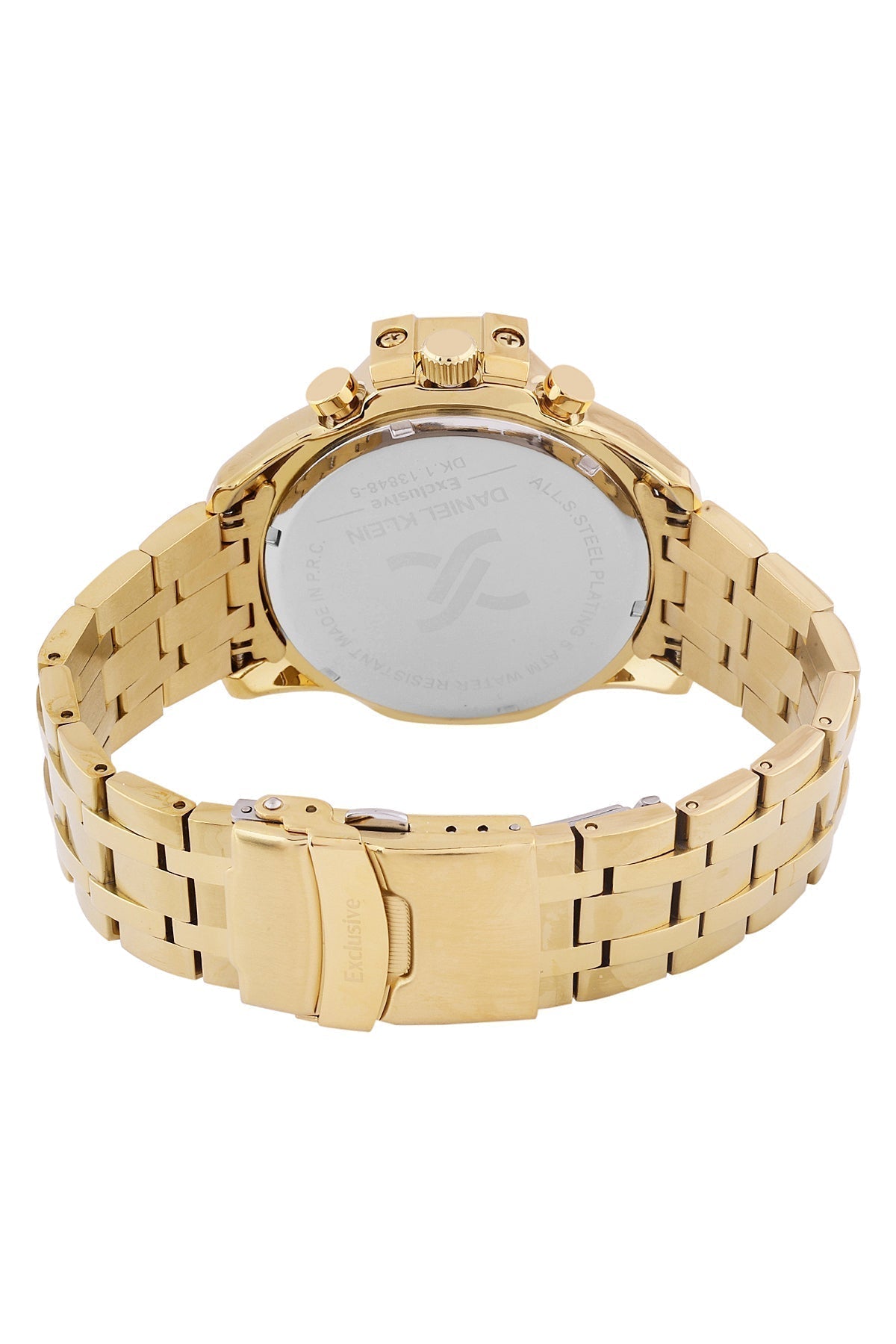 Daniel Klein Exclusive Multifunction Black Dial Gold Watch - DK.1.13848-5