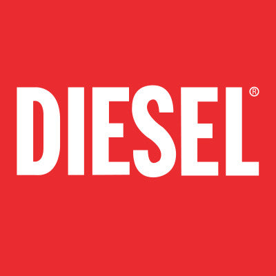 DIESEL logo on a red background