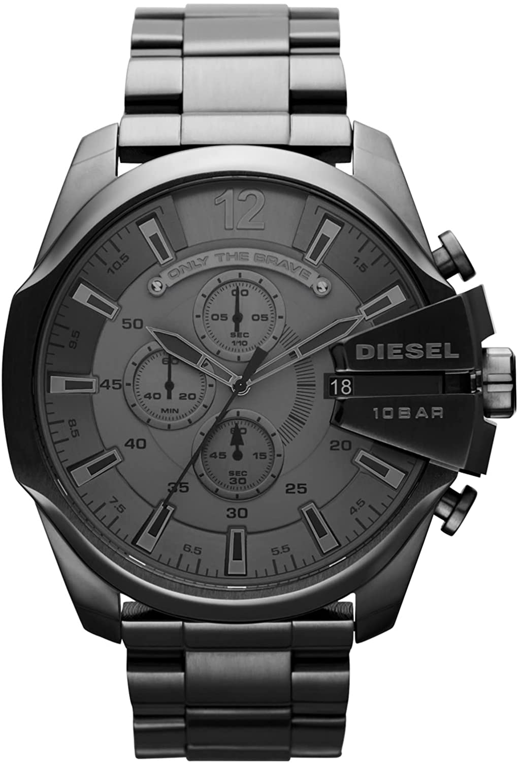 Diesel Mega Chief Chronograph Grey Dial Gunmetal Men’s Watch DZ4282 - Watch