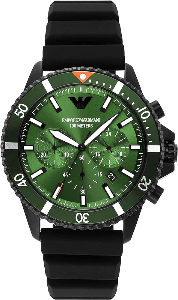 Emporio Armani Chronograph Black Silicone Men’s Watch AR11463 - Watch