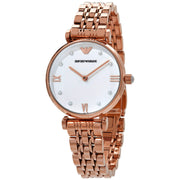 Emporio Armani Gianni T-Bar Quartz White Dial Ladies Watch AR11267