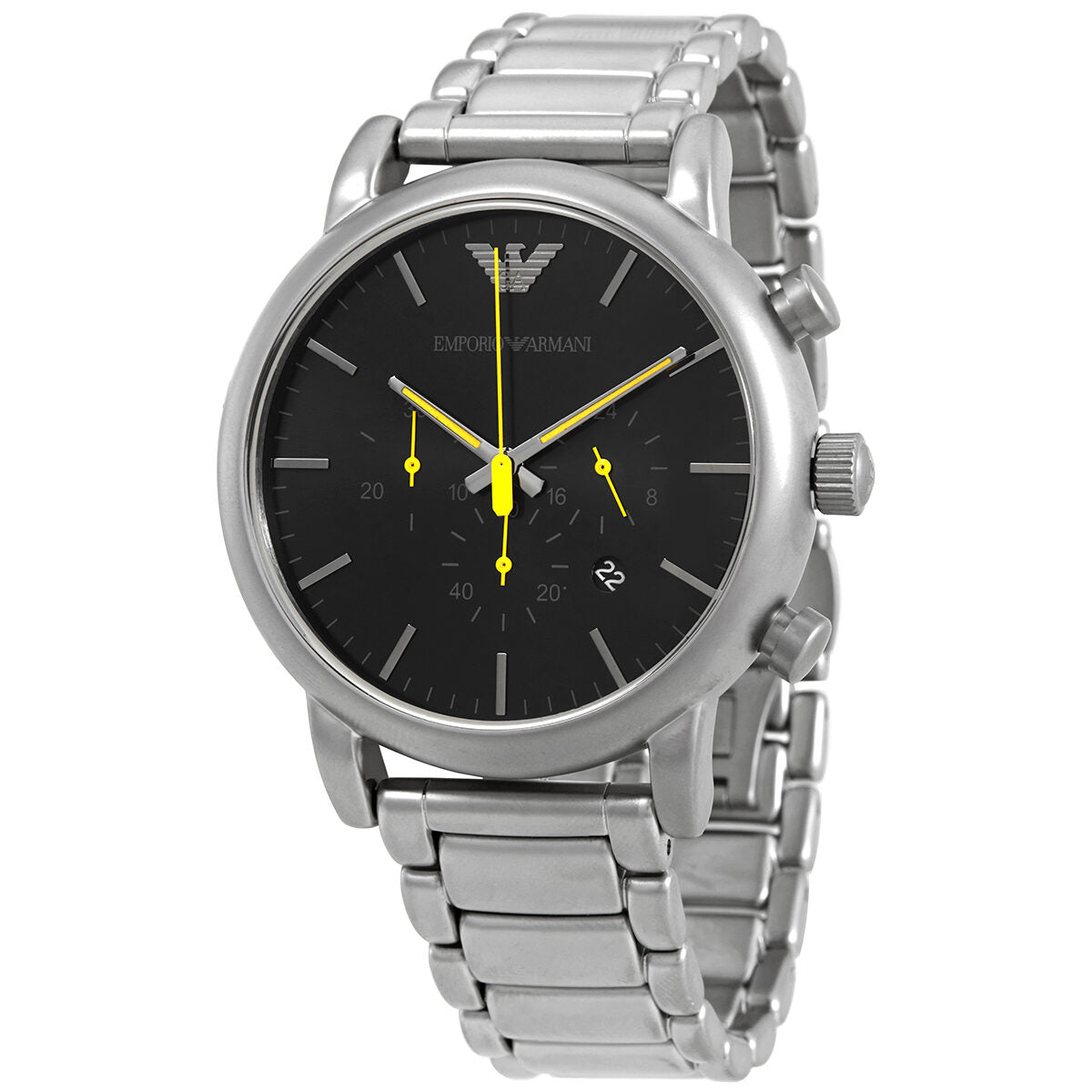 Emporio Armani Luigi Chronograph Quartz Black Dial Men's Watch #AR11324 - The Watches Men & Co