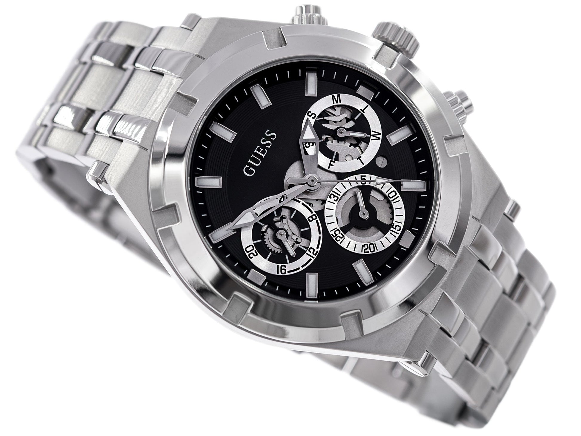Guess Continental Silver Tone Men’s Watch GW0260G1 - Watch
