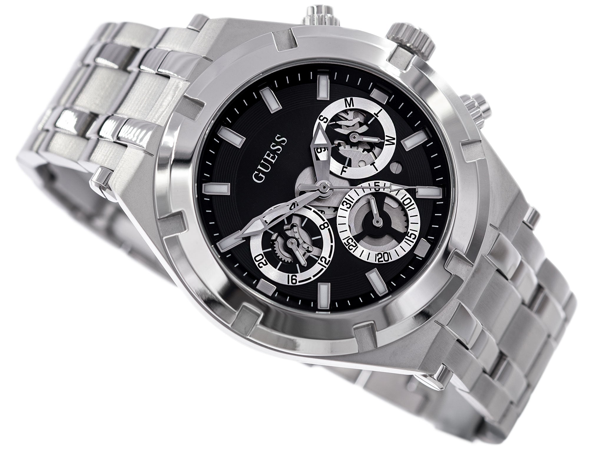 Guess Continental Silver Tone Men’s Watch GW0260G1 - Watch