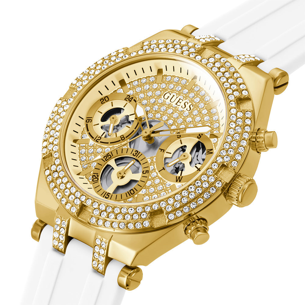 Guess Heiress White Silicone Strap Women’s Watch GW0407L2 - Watch
