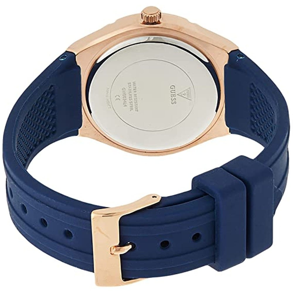 Guess Rose Gold Cosmo Blue Strap Women’s Watch GW0034L4 - Watch