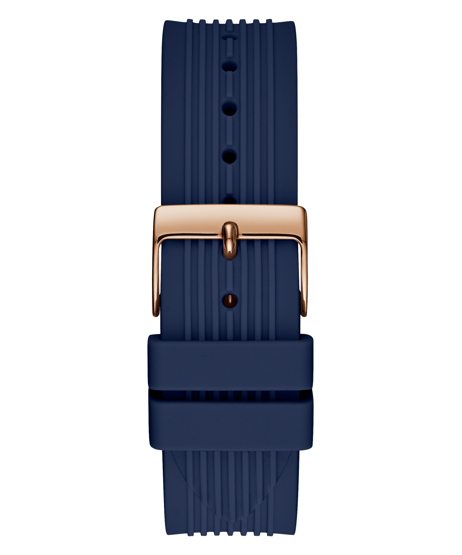 Guess Rose Gold Tone Blue Silicone Women’s Watch GW0030L5 - Watch