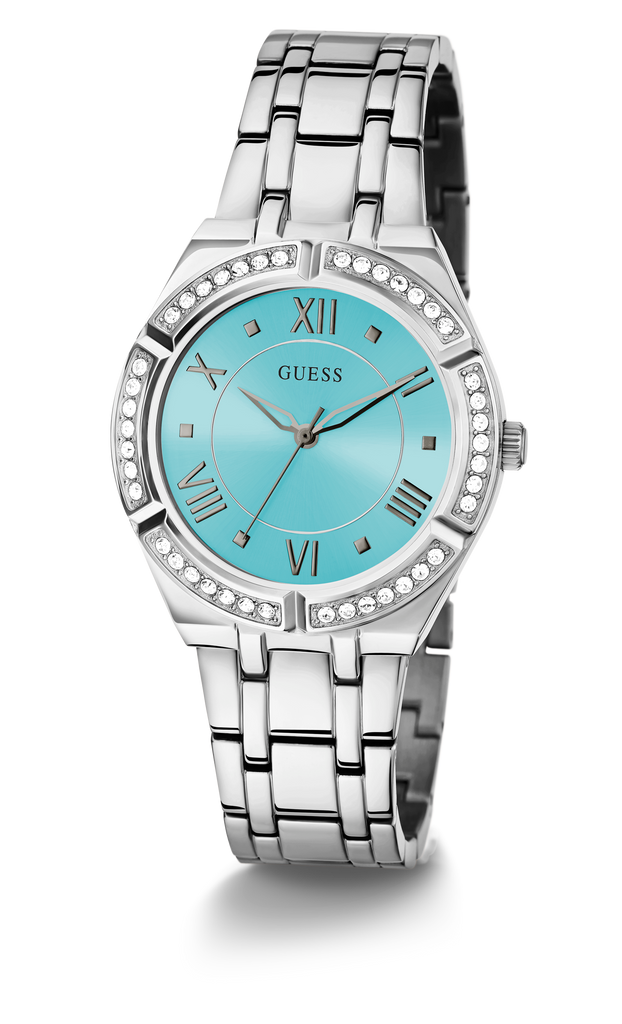 Guess Silver Cosmo Blue Dial Women’s Watch GW0033L7 - Watch