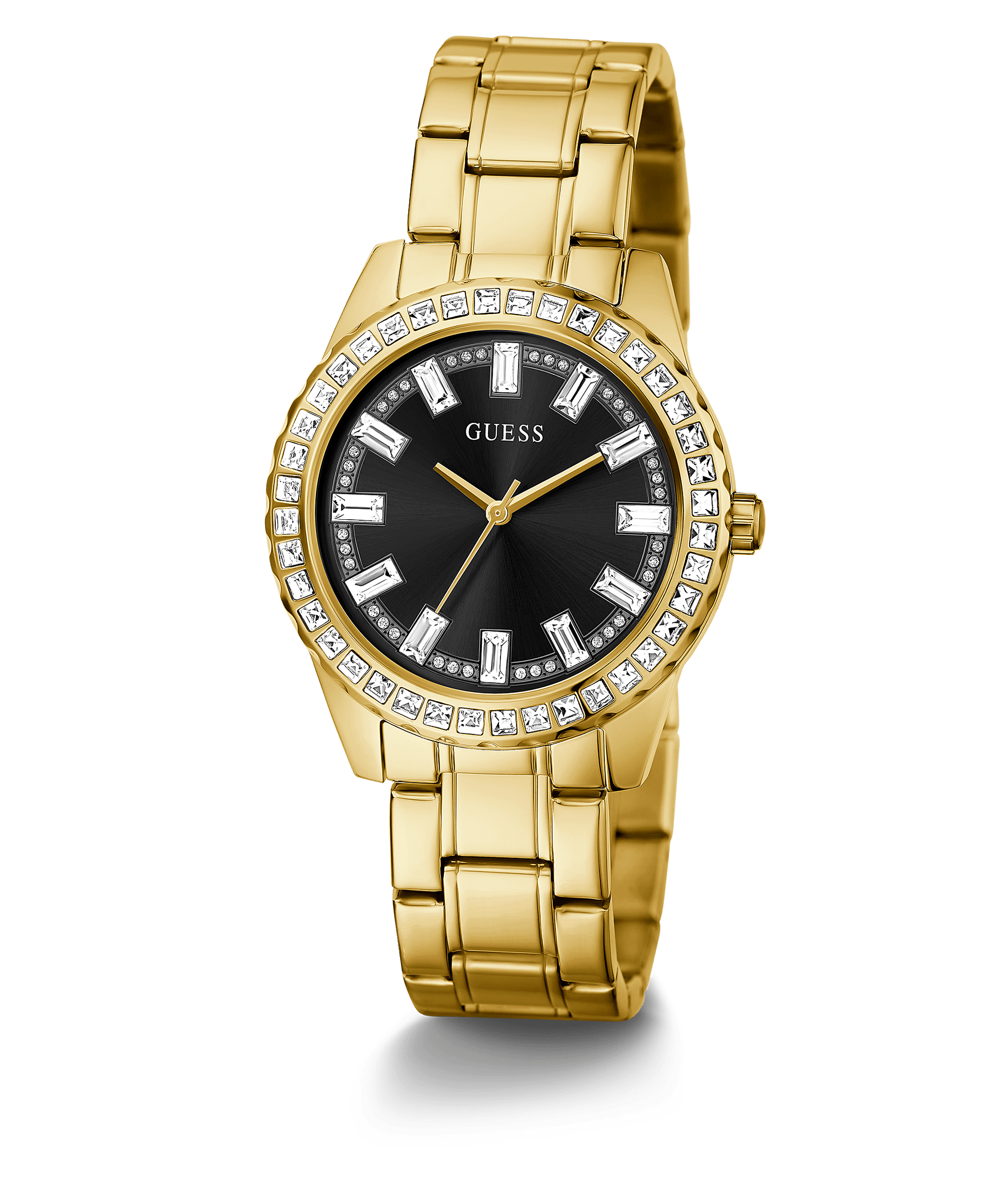Guess Sparkler Gold Black Dial Women’s Watch GW0111L2 - Watch