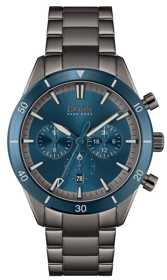 Hugo Boss Santiago Grey Chronograph Men's Watch  1513863 - The Watches Men & CO