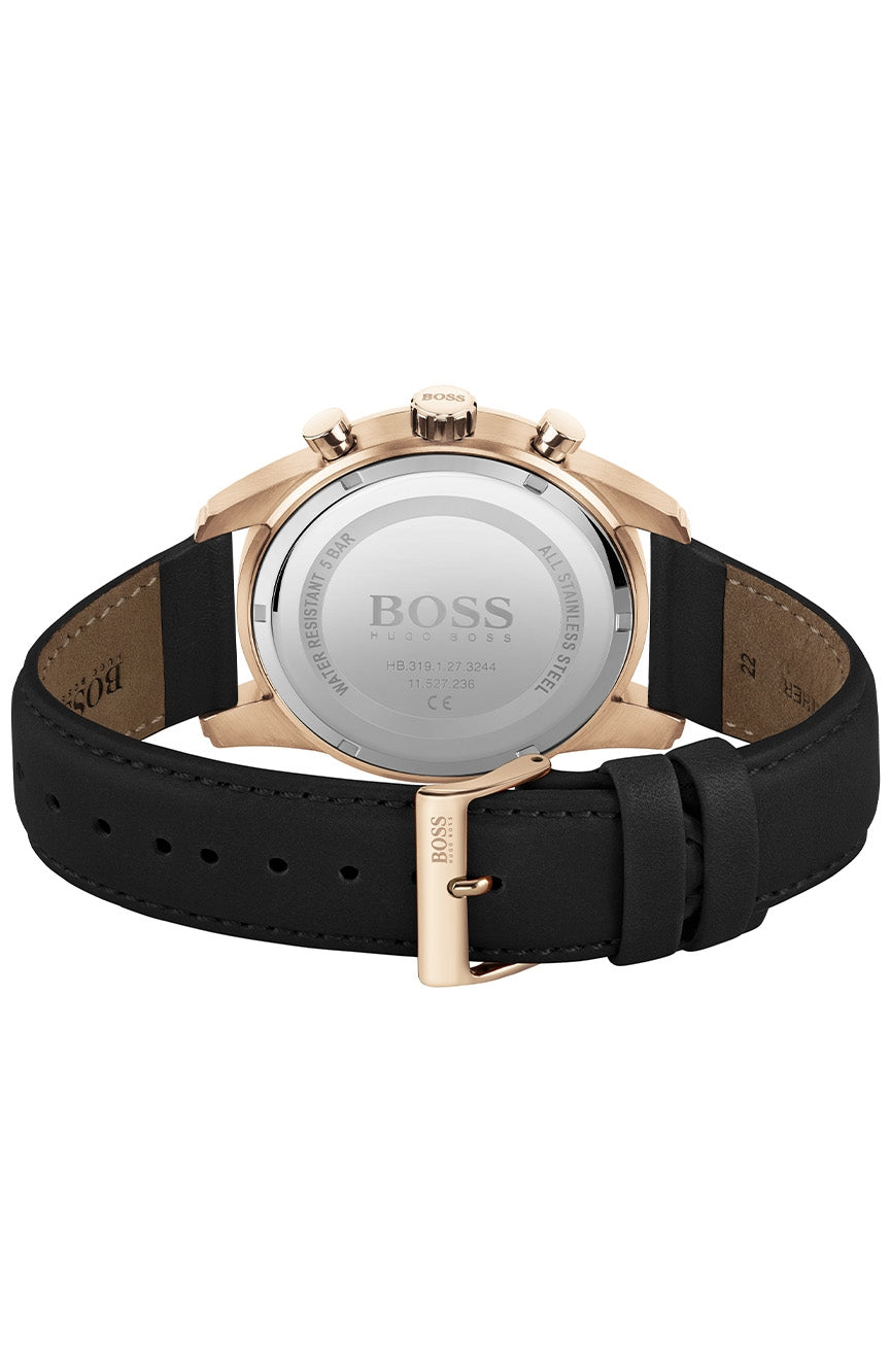 Hugo Boss Skymaster Blue Dial Leather Strap Men’s Watch 1513783 - Watch