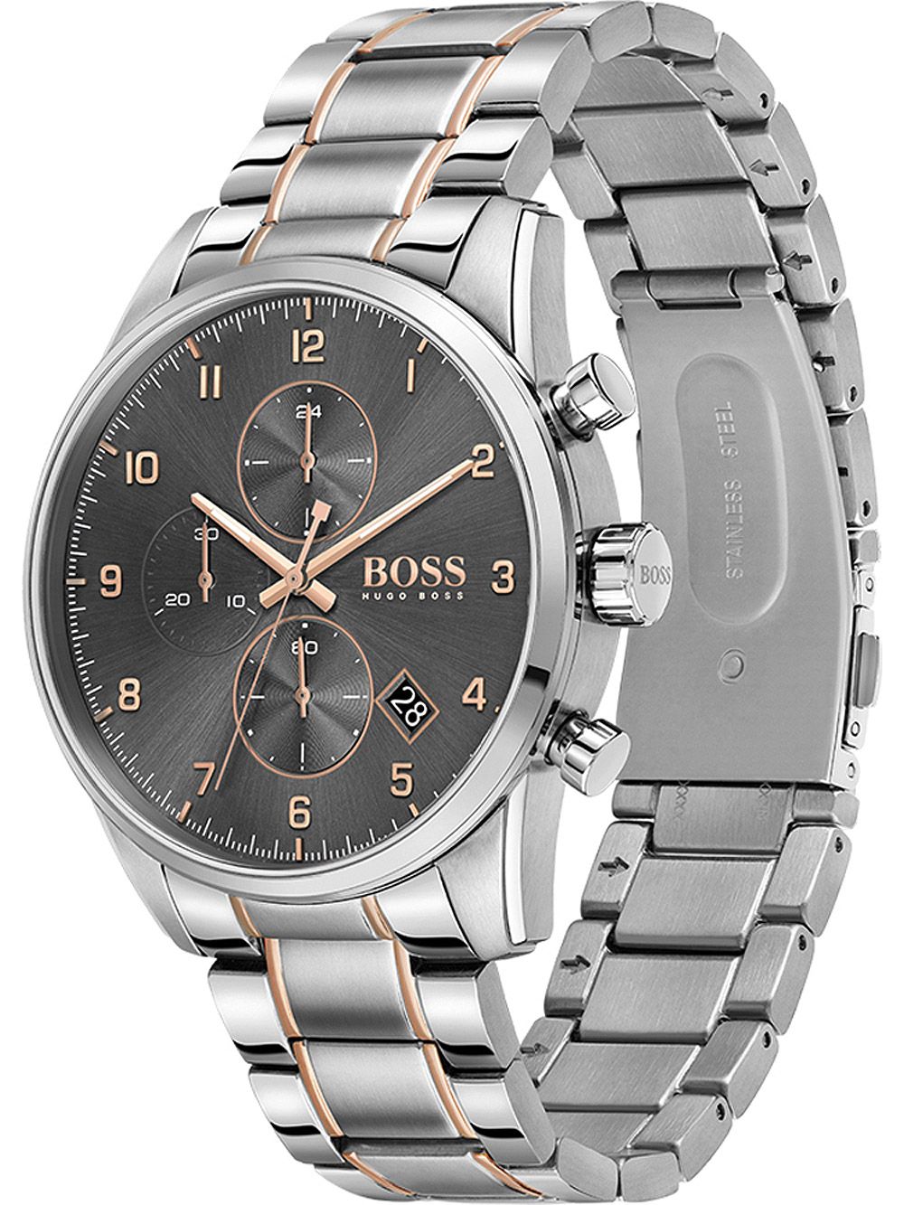 Hugo Boss Skymaster Two Tone Chronograph Men's Watch 1513789 - The Watches Men & CO #2