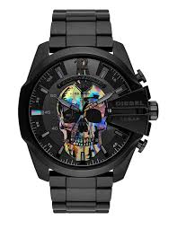 Diesel Mega Chief SKULL RAINBOW Black Dial Men's Watch DZ4582