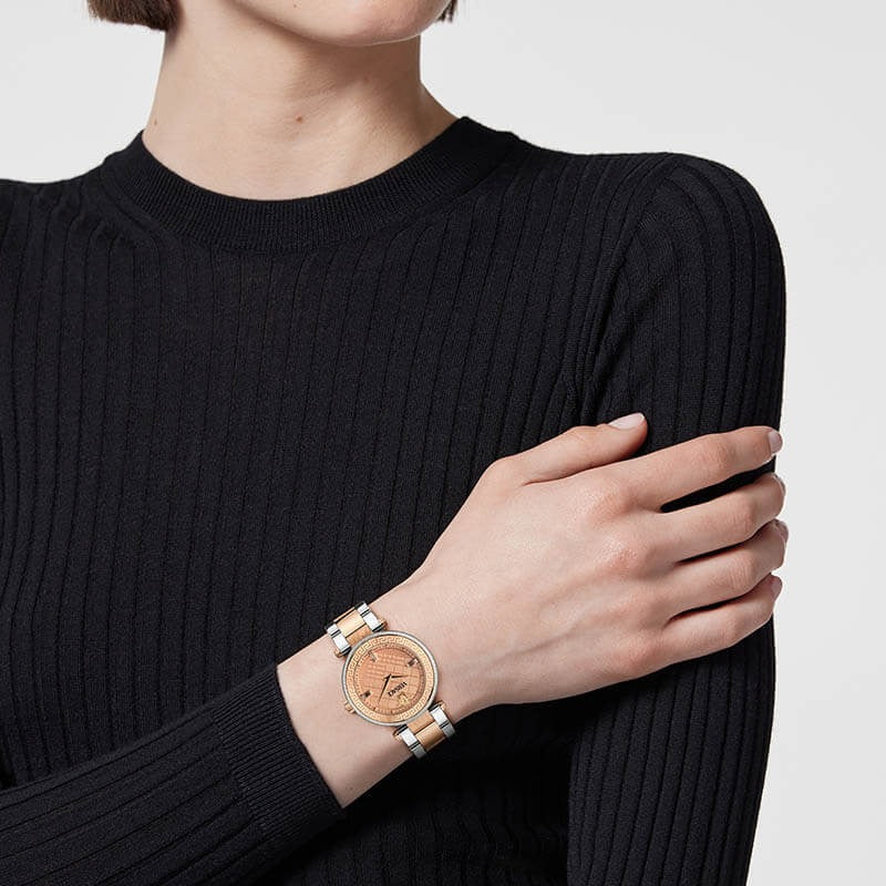 Versace Reve Analog Rose Gold Dial Two Tone Steel Strap Watch for Women - VE8B00424 VE8B00424 - Image 4