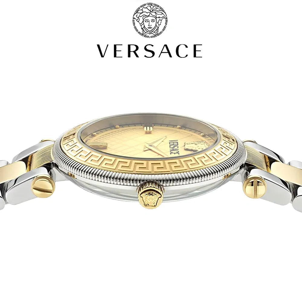 Versace Reve Analog Gold Dial Two Tone Steel Strap Watch for Women - VE8B00324 VE8B00324 - Image 2