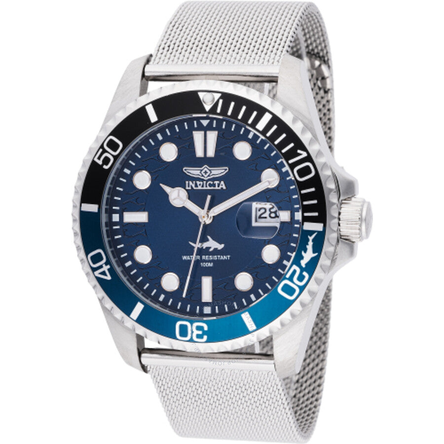 Invicta Pro Diver Quartz Blue Dial Batman Bezel Men's Watch 47173 - Kiwi Watches