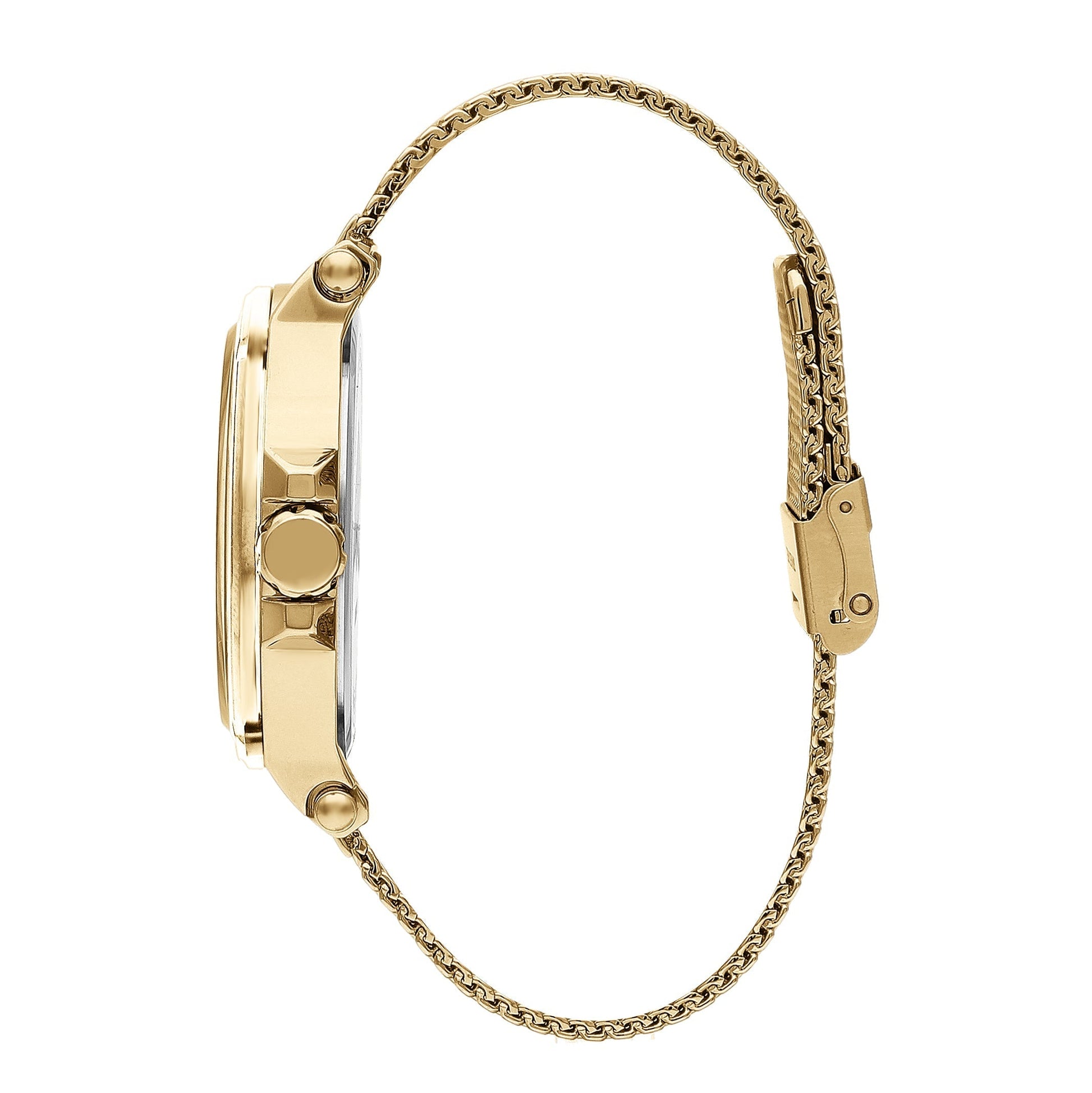 Lee Cooper Men’s Gold Analog Skull Dial Mesh Strap Watch – LC07587.150 - Watch