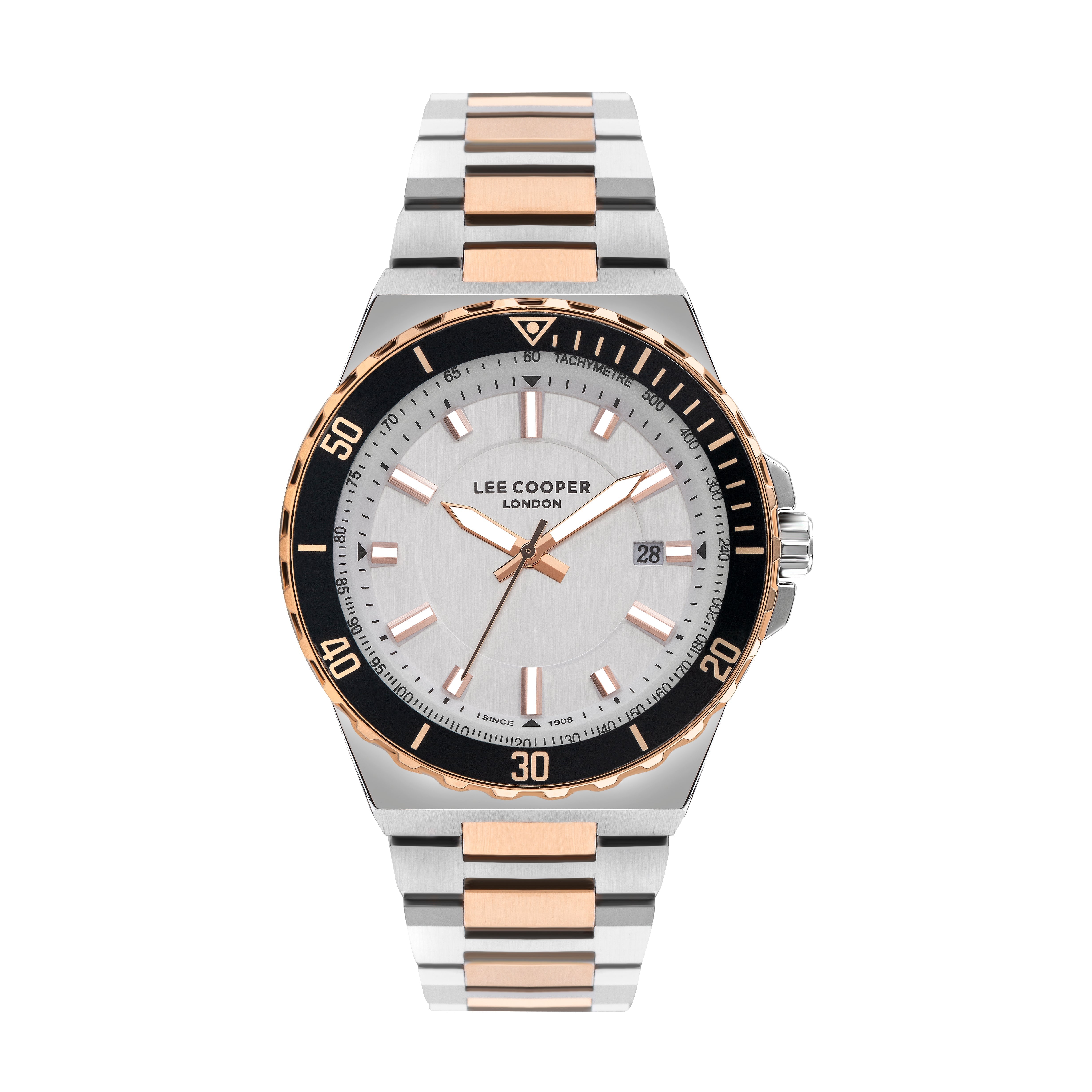 Lee Cooper Men’s Watch Silver Dial Two Toned Metal Strap Watch – LC07622.530 - Watch