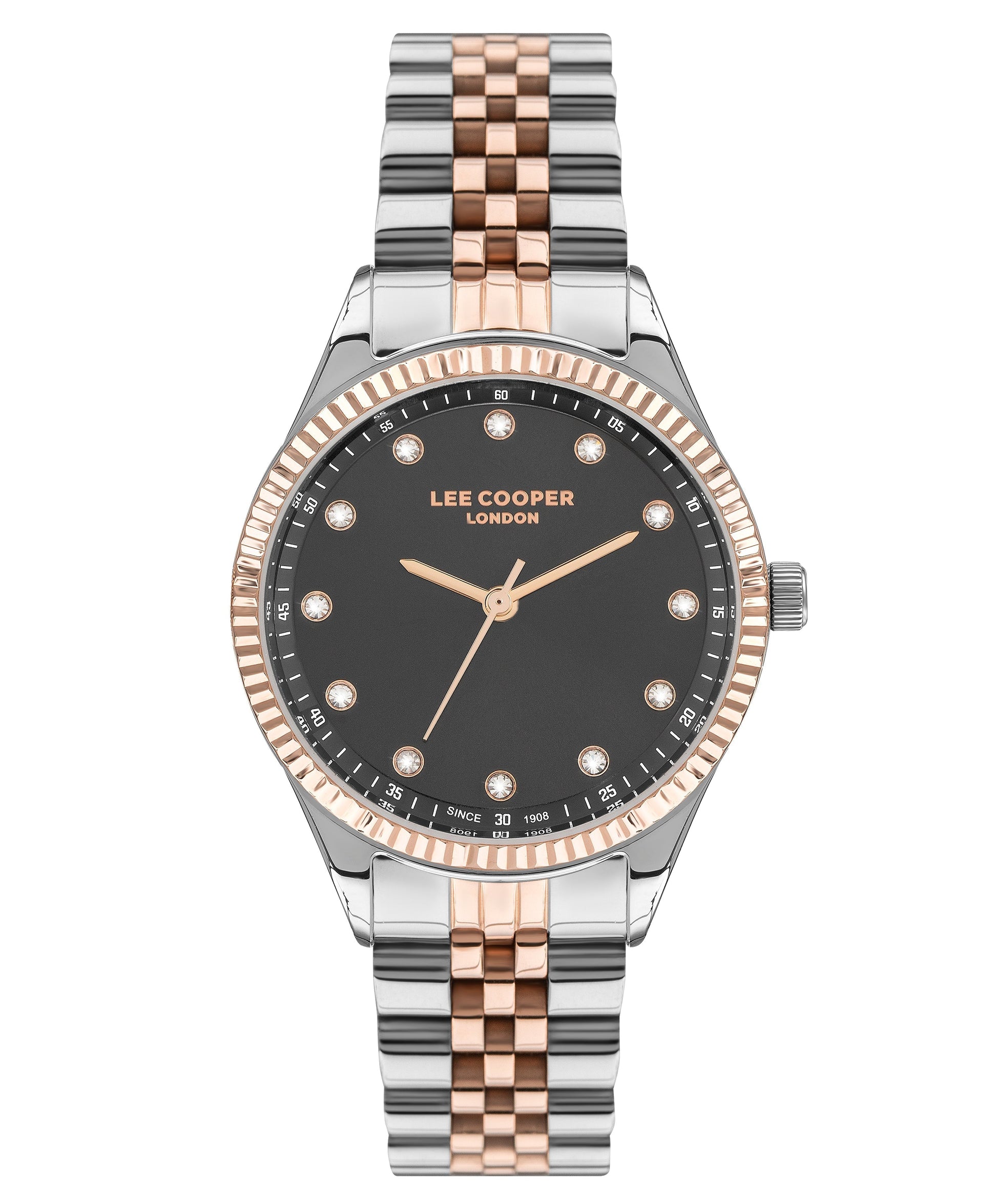 Lee Cooper Women Metal Silver & Rose Gold Strap Analog Watch – LC07310.550 - Watch