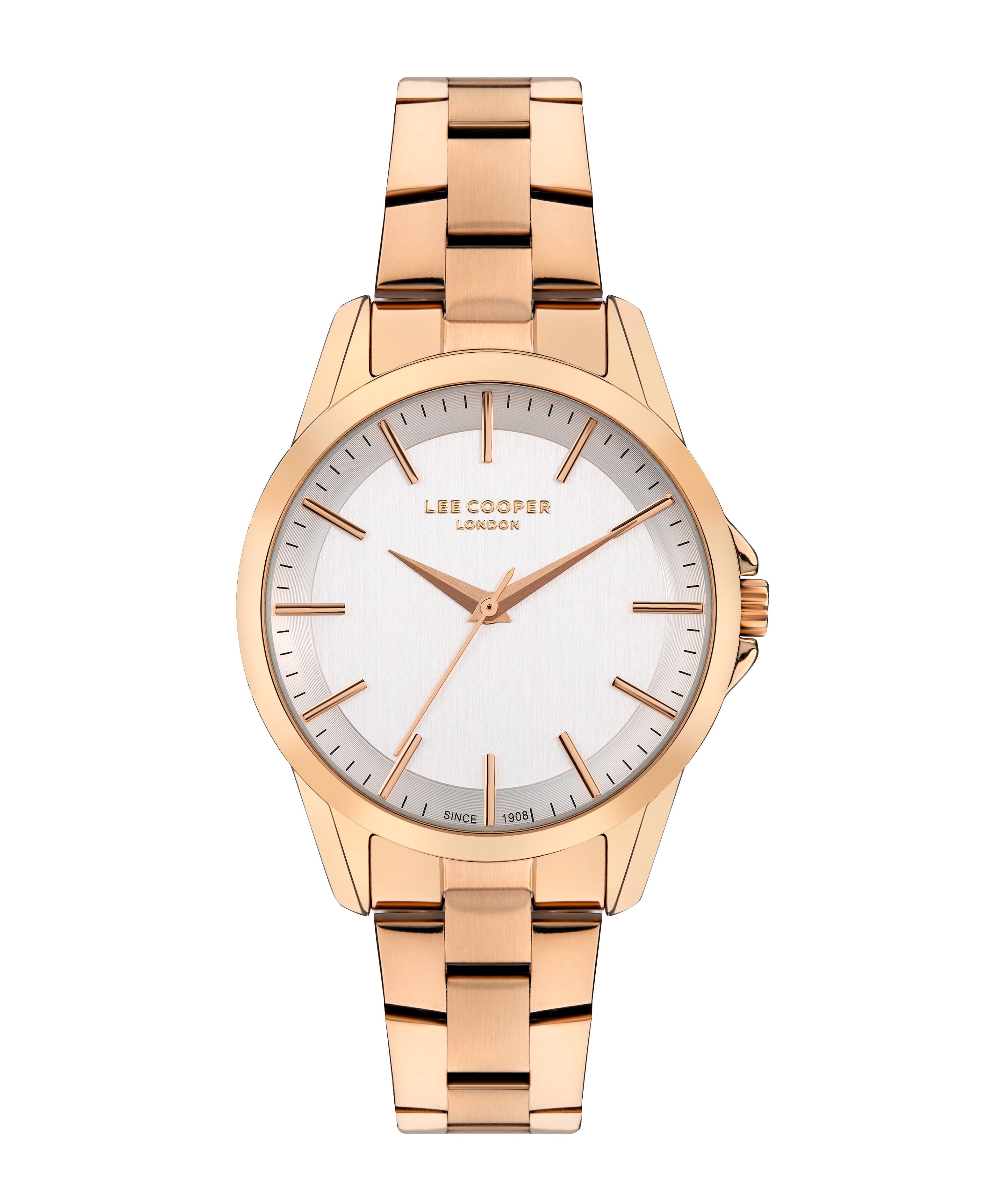 Lee Cooper Women’s 34 MM Rose Gold Analog Metal Strap Watch – LC07923.430 - Watch
