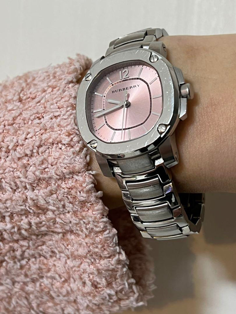Burberry The Britain Pink Dial Silver Steel Strap Watch for Women - BBY1704 BBY1704 - Image 3