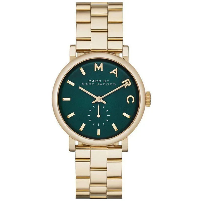 Marc by Marc Jacobs Baker MBM3245 ladies watch with green dial and gold-tone bracelet