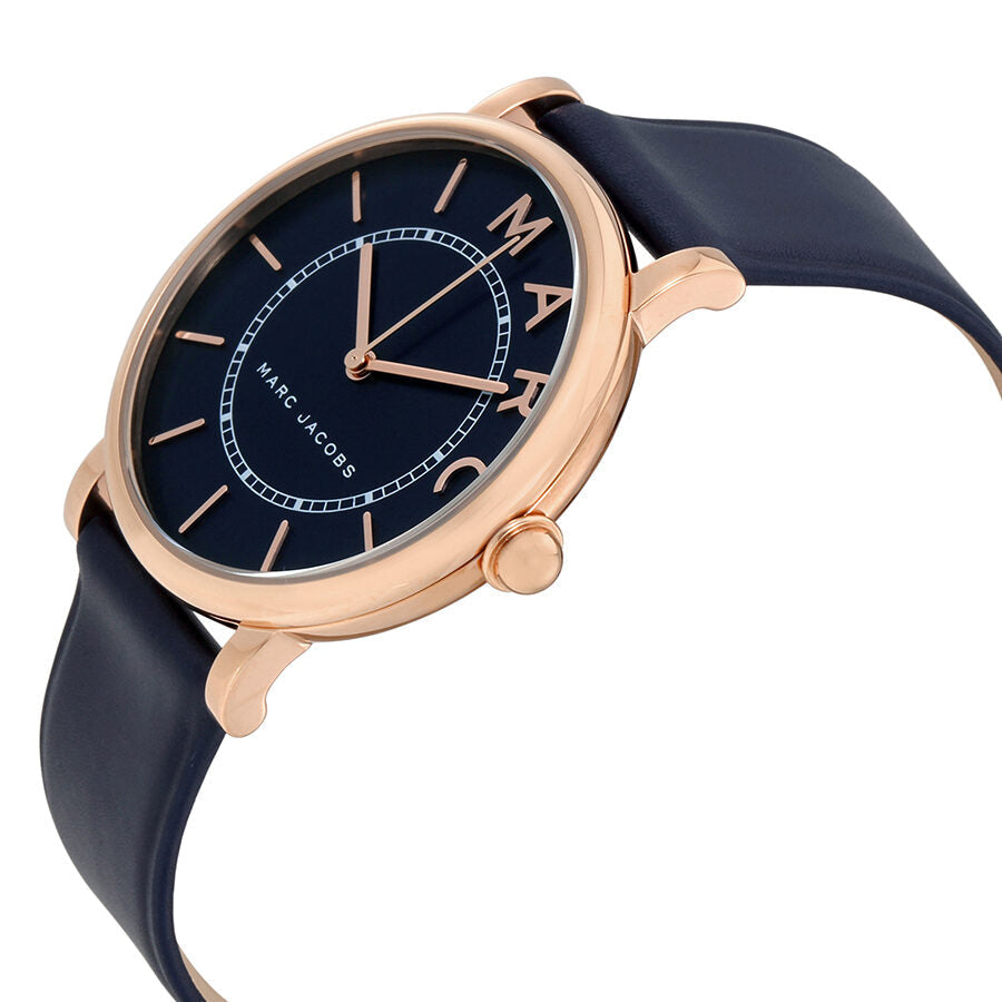 Marc Jacobs Roxy Navy Blue Dial Ladies Leather Watch MJ1534 - The Watches Men & CO #2