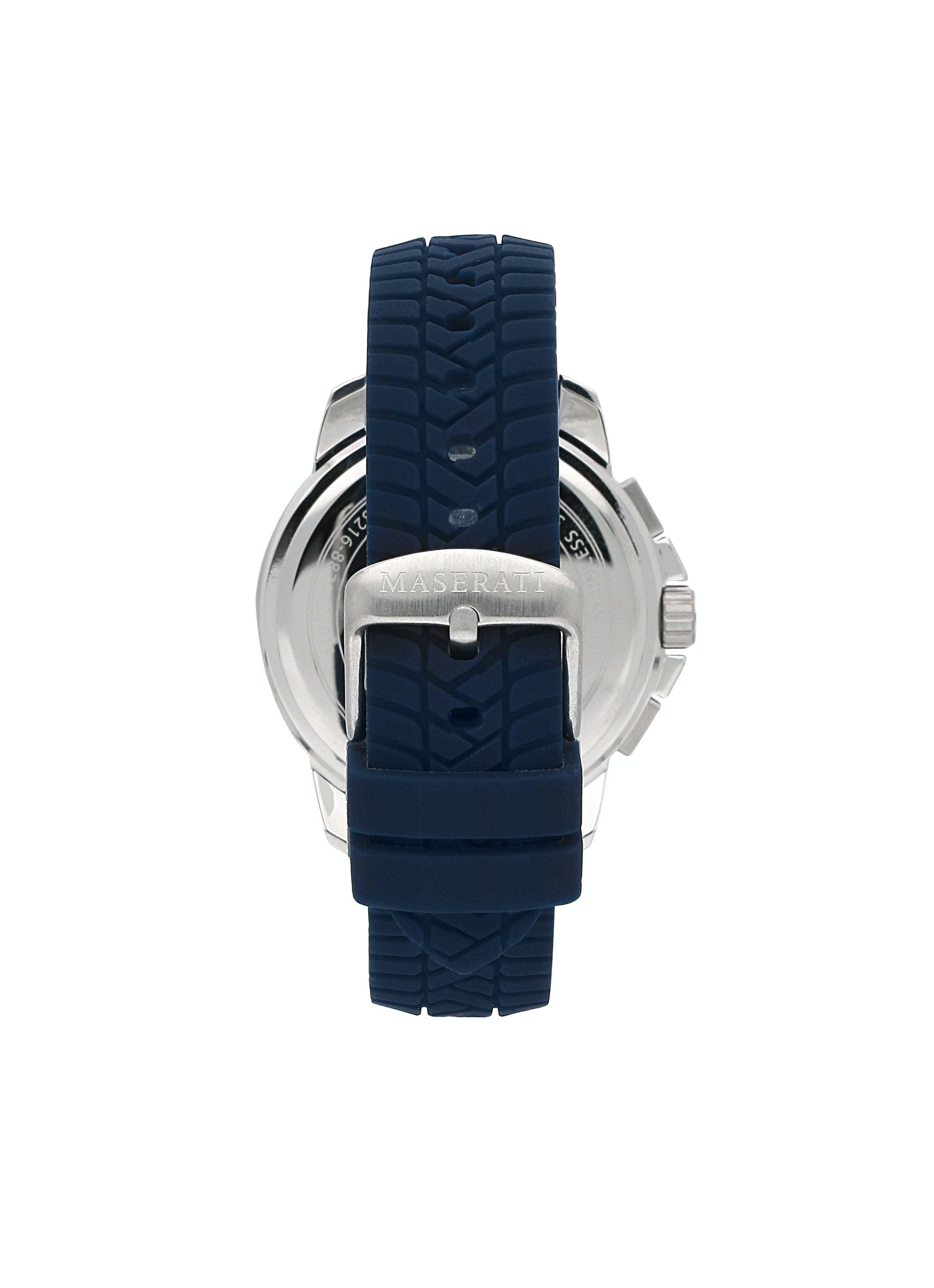 Maserati 44mm CHR W/Silver Dial Blue Strap Men’s Watch R8871621013 - Watch