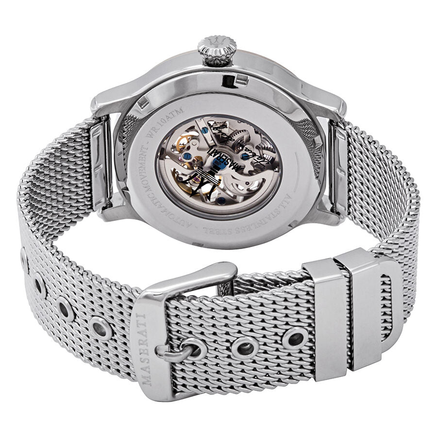 Maserati Epoca Automatic White Open Heart Dial Men's Watch R8823118001 - The Watches Men & CO #3