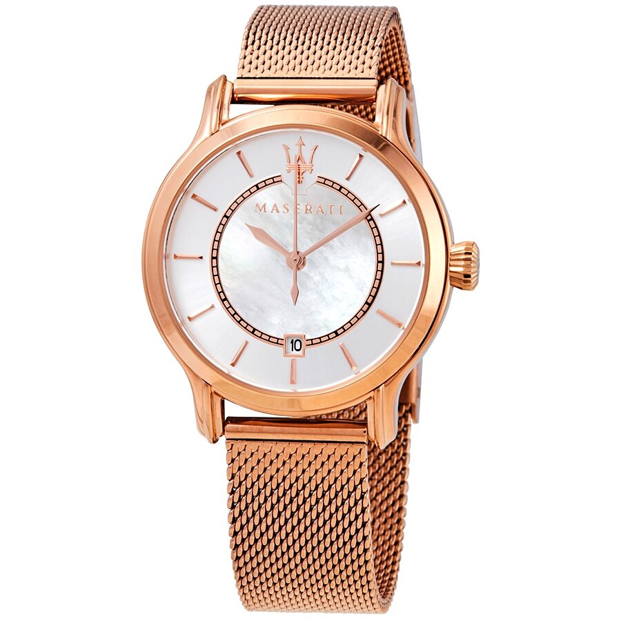 Maserati Epoca Quartz Silver Mother of Pearl Ladies Watch R8853118506 - The Watches Men & CO
