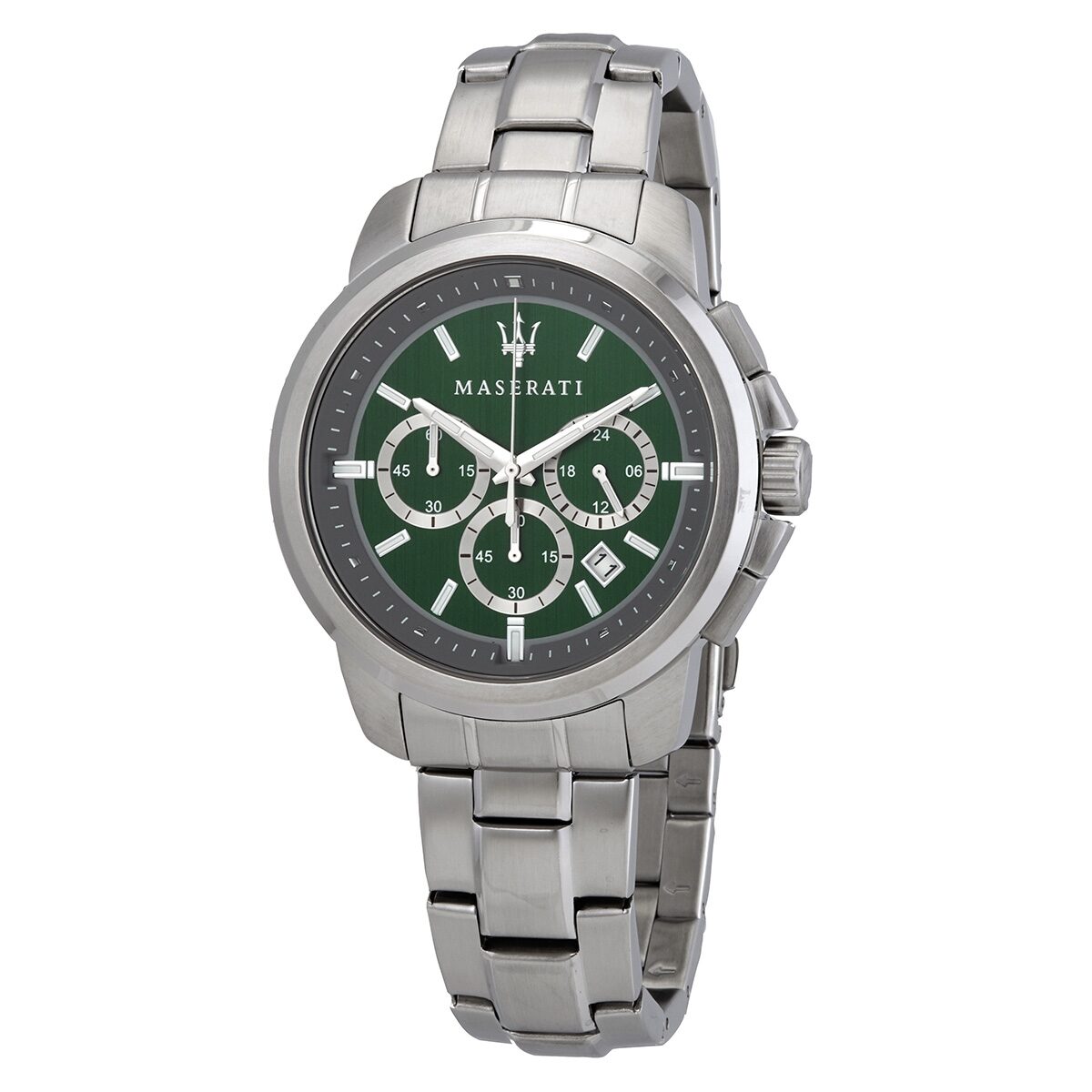 Maserati Successo Chronograph Quartz Green Dial Men's Watch #R8873621017 - Kiwi Watches