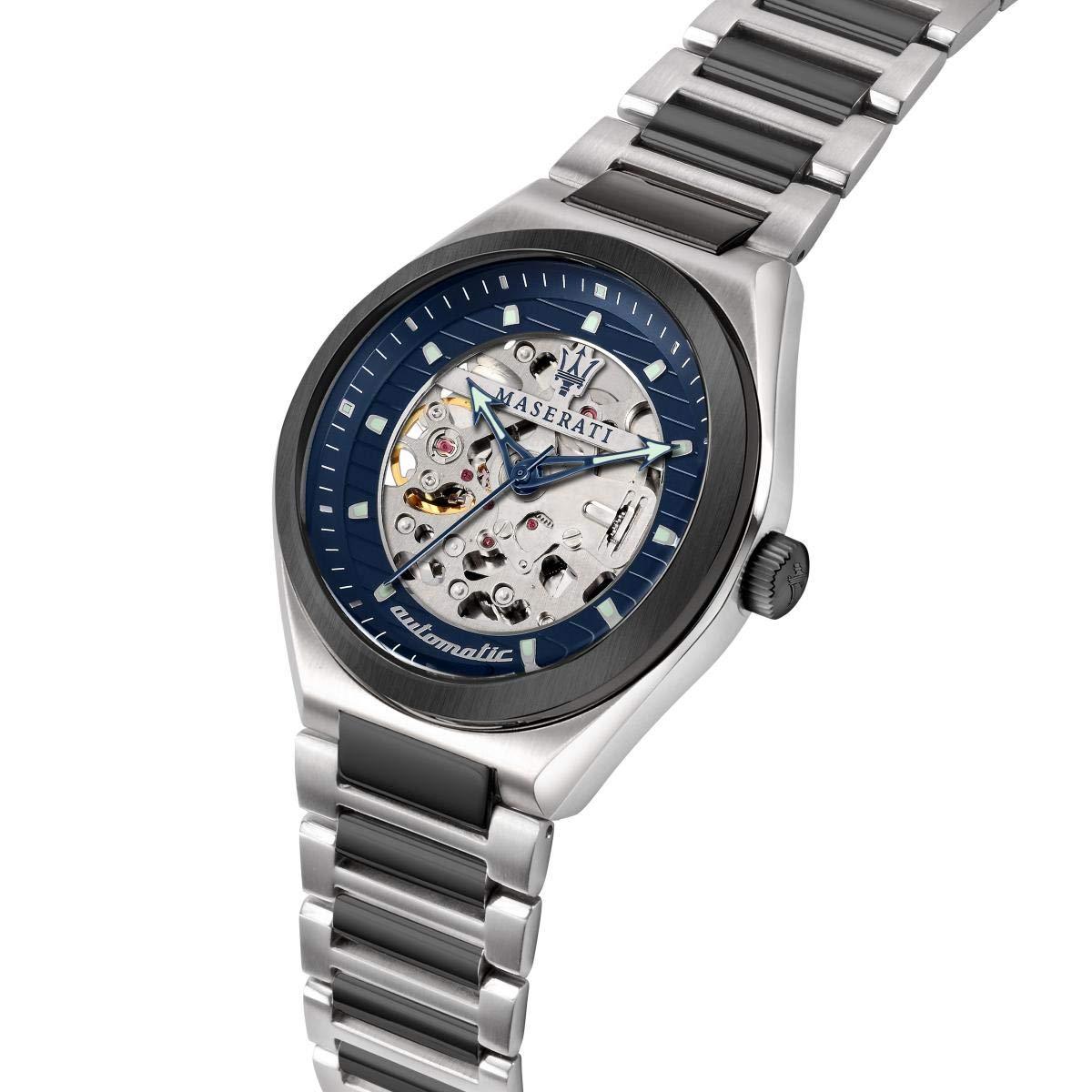 Maserati Triconic Blue Dial Gunmetal Men's Watch R8823139001 - The Watches Men & CO #4