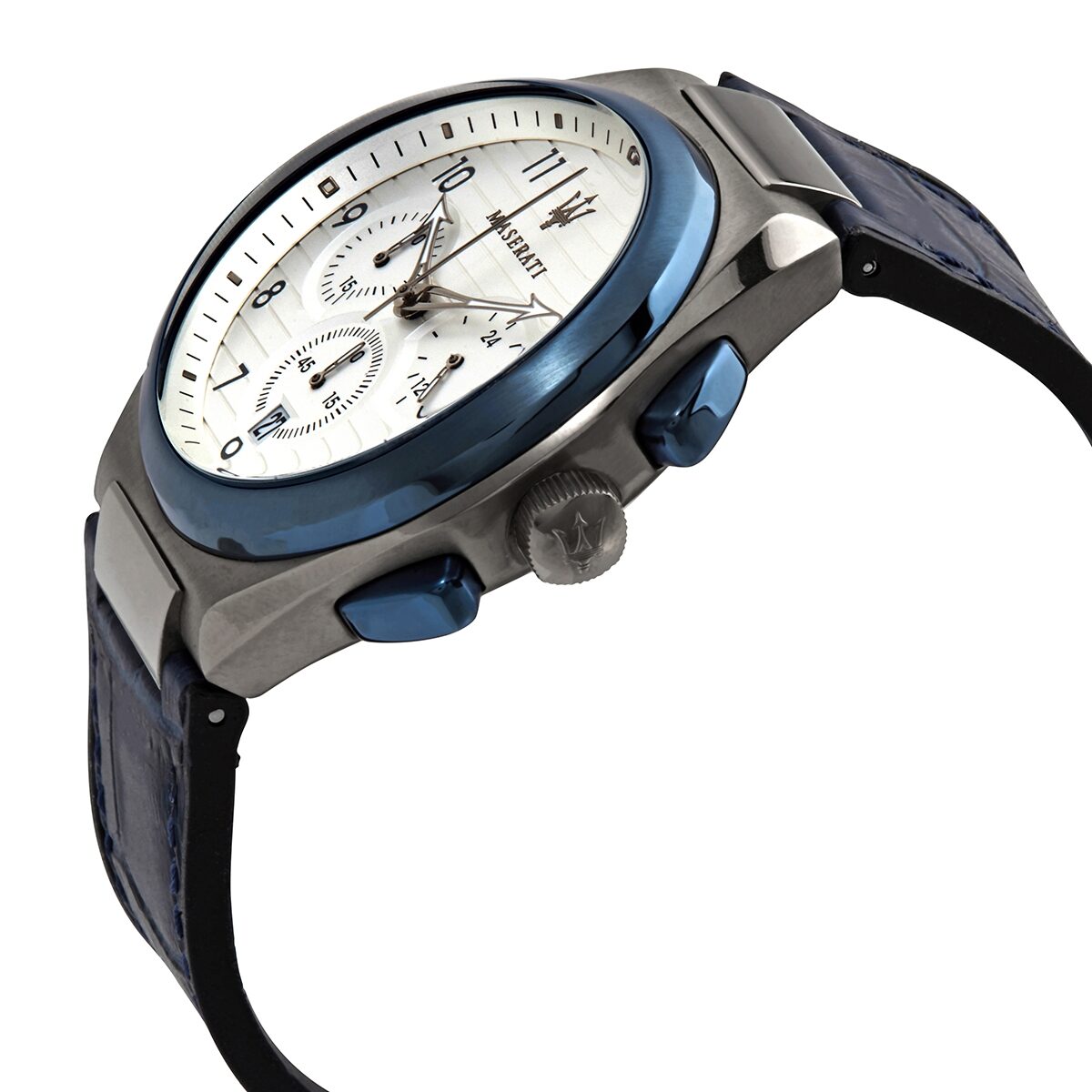 Maserati Triconic Chronograph Quartz White Dial Men's Watch #R8871639001 - Kiwi Watches #2