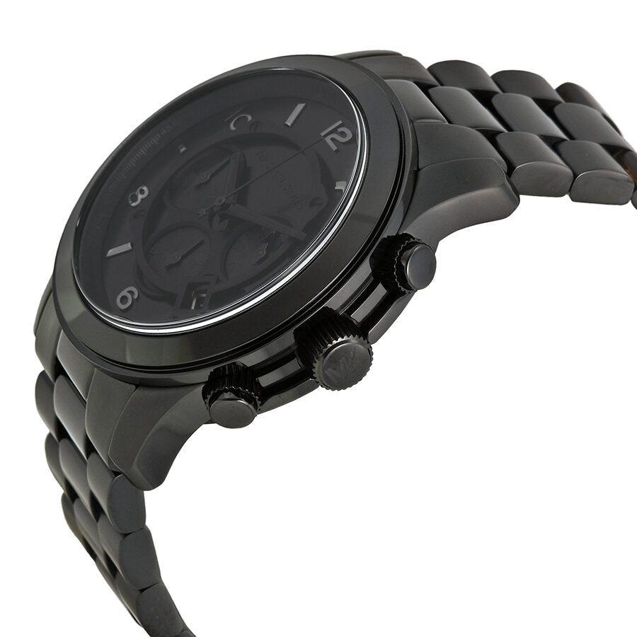 Michael Kors Blacked Out Runway Chronograph Men's Watch MK8157 - The Watches Men & CO #2
