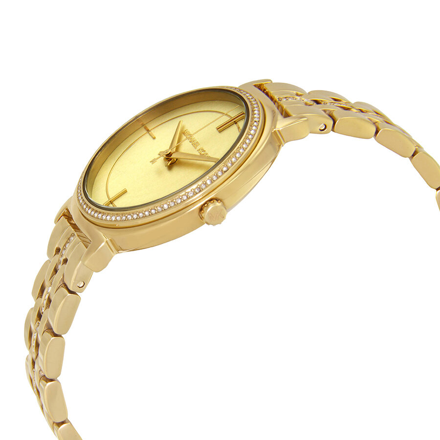 Michael Kors Cinthia Gold Dial Crystal Ladies Watch MK3681