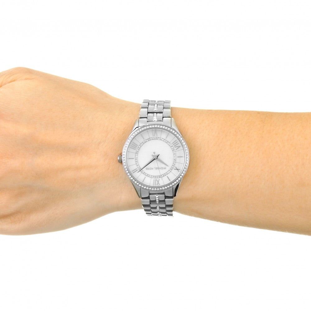 Michael Kors Lauryn Crystal Mother of Pearl Dial Ladies Watch MK3900 - Watch