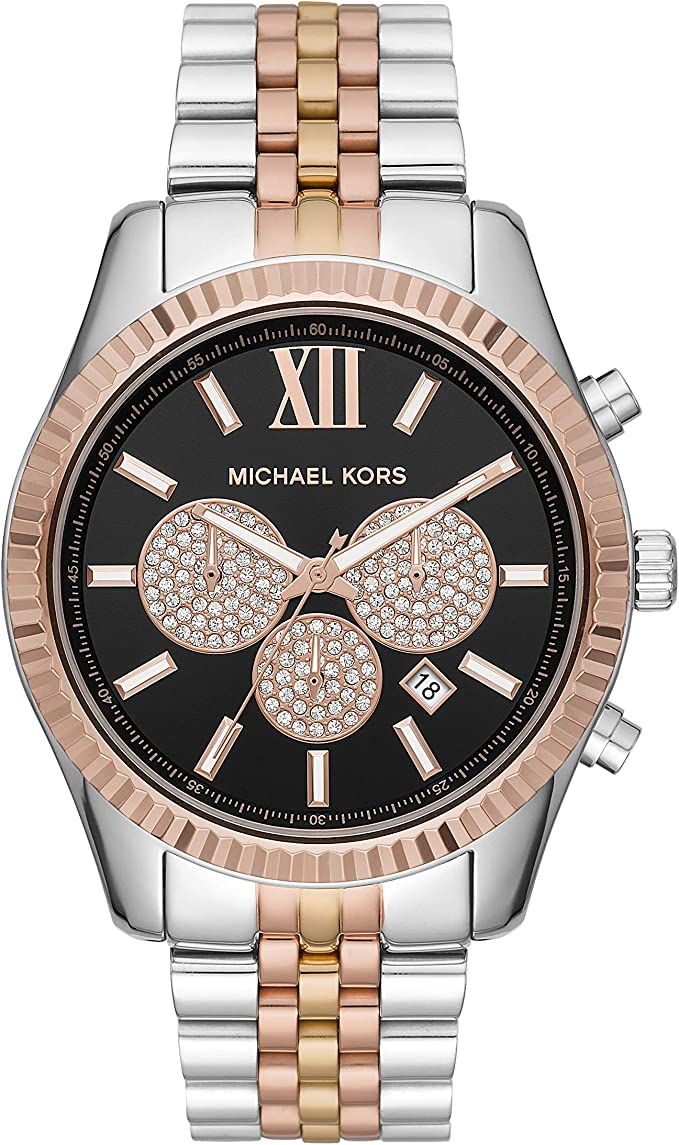 Michael Kors Lexington Tri Tone Men's Watch  MK8714 - The Watches Men & CO