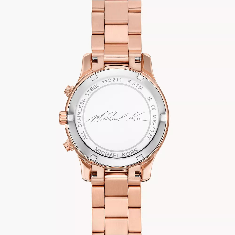 Michael Kors Mini Runway Chronograph Rose-gold Women's Watch - MK7327