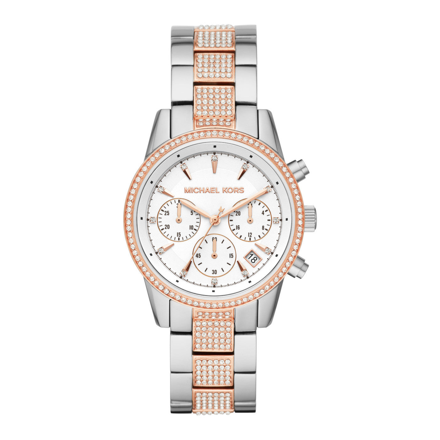 Michael Kors Ritz Pavé Two-Tone Unisex Watch MK6651 - Watch