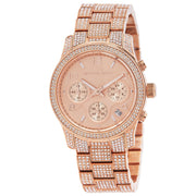 Michael Kors Runway Chronograph Quartz Crystal Rose Gold Dial Ladies Watch MK7481 - Kiwi Watches