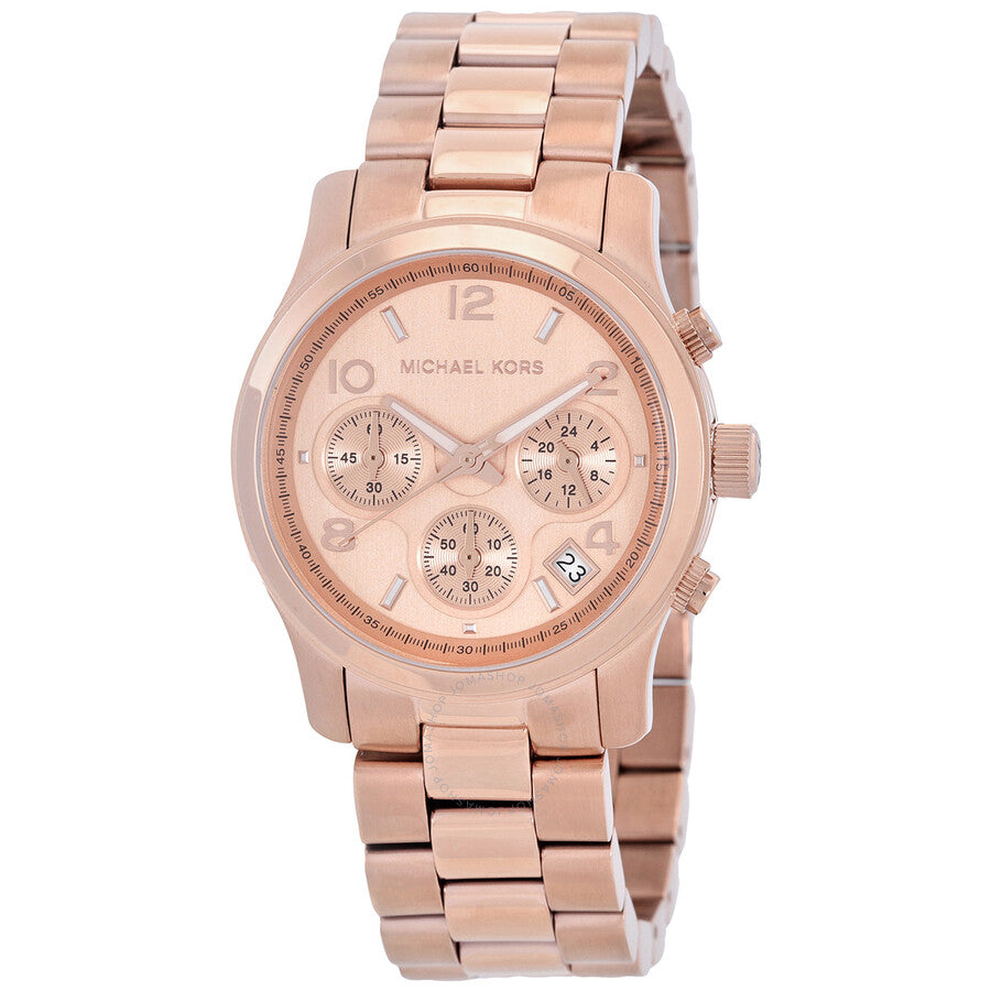 Michael Kors Runway Chronograph Quartz Rose Gold Dial Watch MK7324 - Kiwi Watches