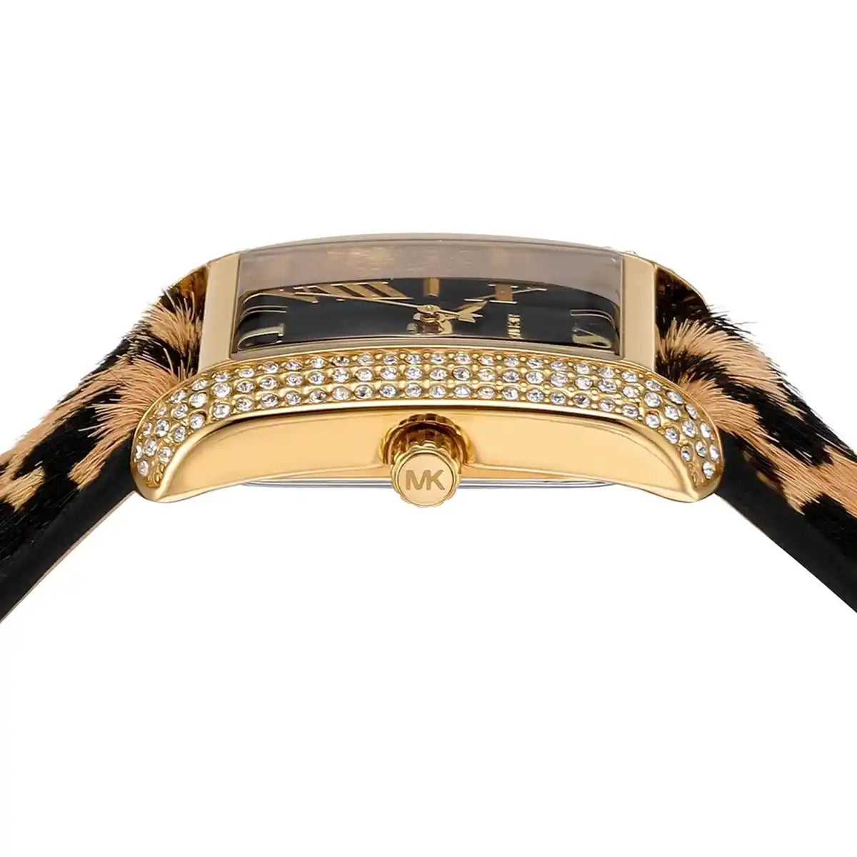 Michael Kors Emery Three-Hand Animal Print Leather Women's Watch - MK7387