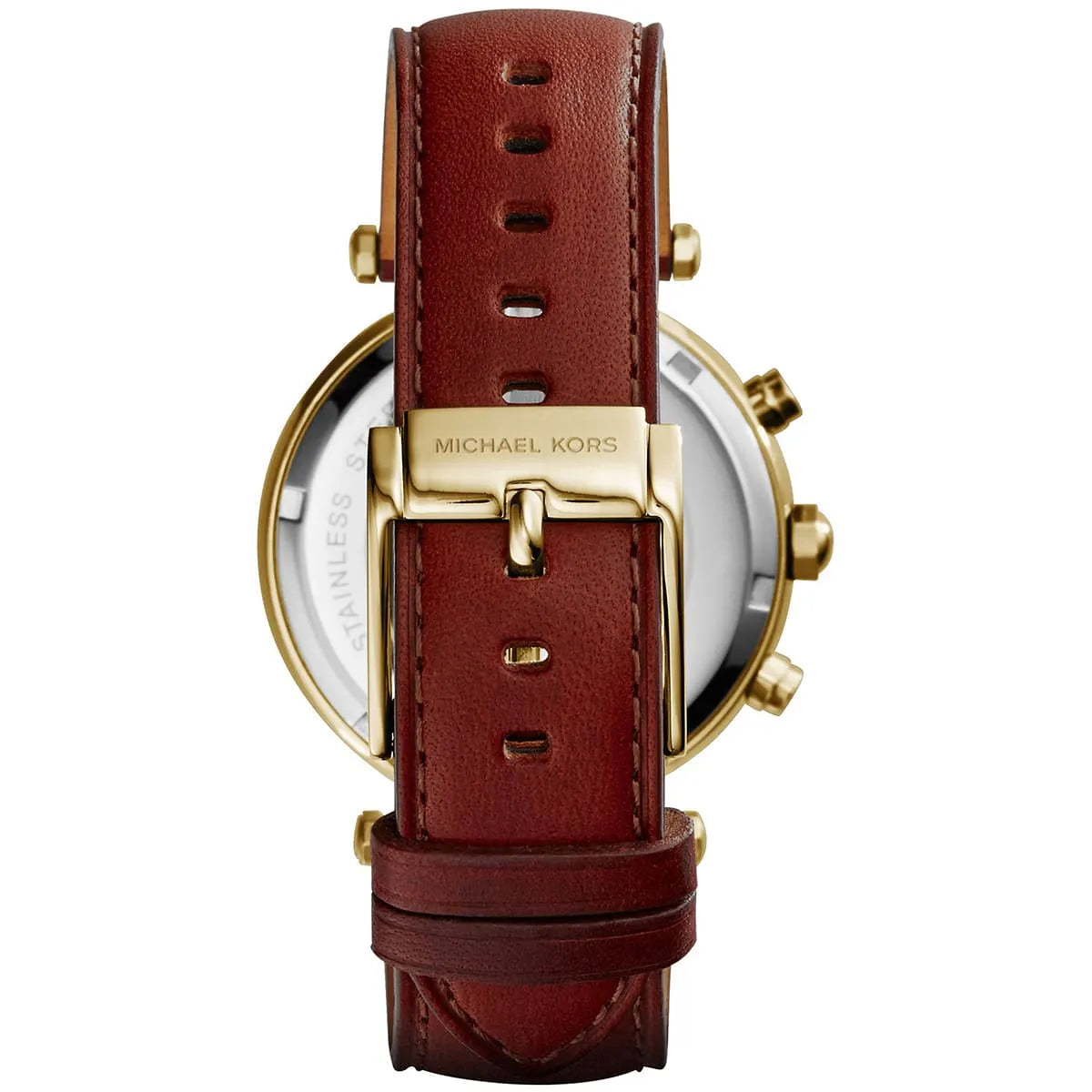 Michael Kors Parker Champagne Gold Dial Brown Leather Strap Watch for Women - MK2249 MK2249 - Image 8