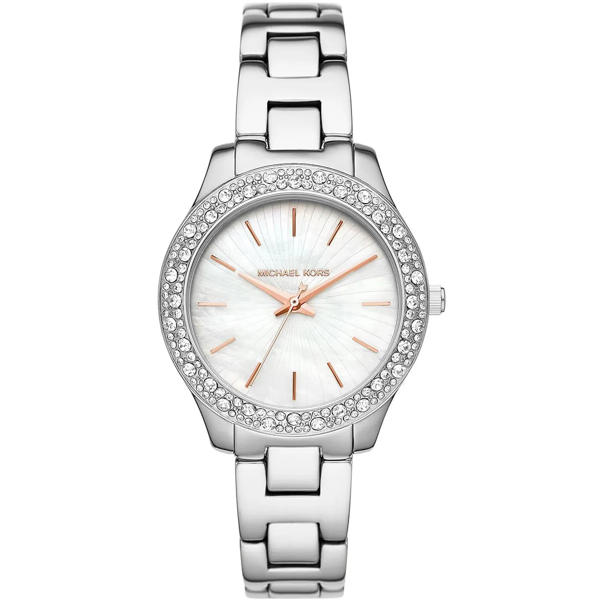 Michael Kors Liliane Pave White MOP Dial Silver Women's Watch - MK4556 MK4556 - Image 1