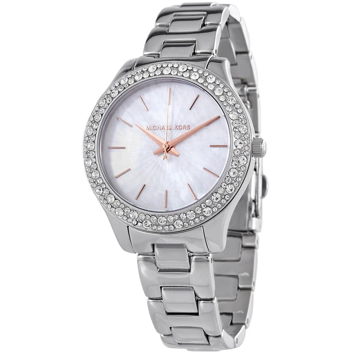 Michael Kors Liliane Pave White MOP Dial Silver Women's Watch - MK4556 MK4556 - Image 2