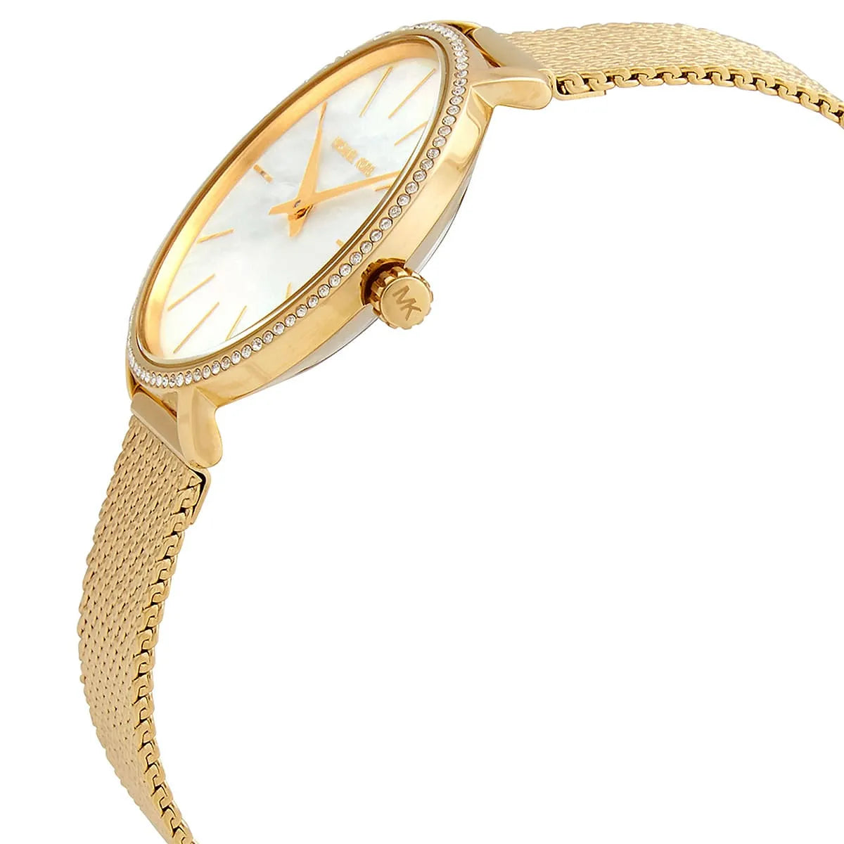 Michael Kors Pyper Quartz Mother of Pearl White Dial Gold Mesh Bracelet Watch For Women - MK4619 mk4619 - Image 3
