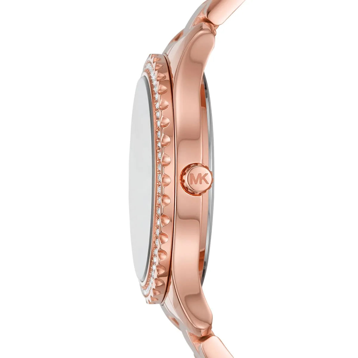 Michael Kors Layton Three Hand Red Dial Rose Gold Steel Strap Watch For Women - MK6893 mk6893 - Image 2
