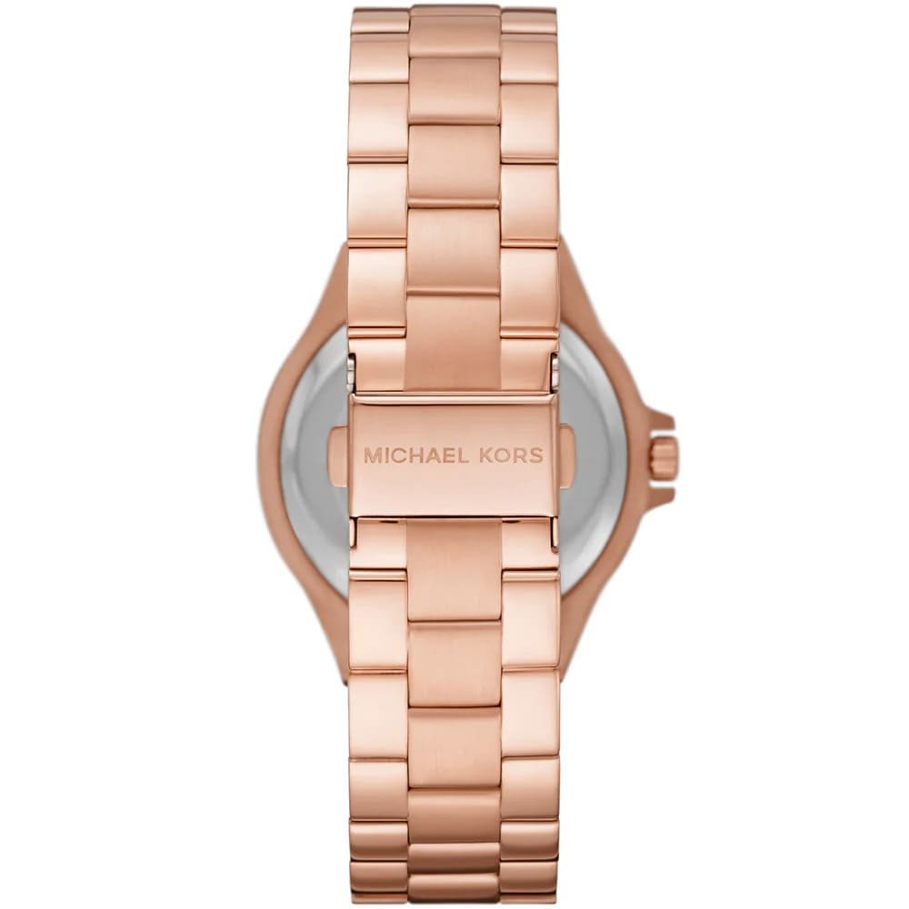 Michael Kors Lennox Pavé Black Dial Rose Gold Women's Watch - MK7233