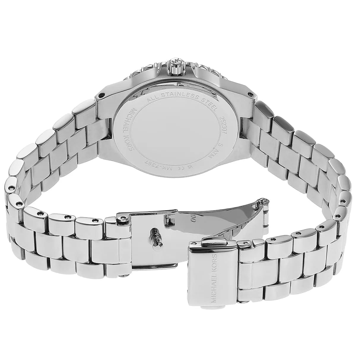 Michael Kors Mini Lennox Pavé Blue Dial Silver Women's Watch - MK7397