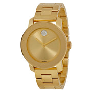 Movado Bold Gold Dial Yellow Gold Ion-plated Ladies Watch #3600104 - Kiwi Watches